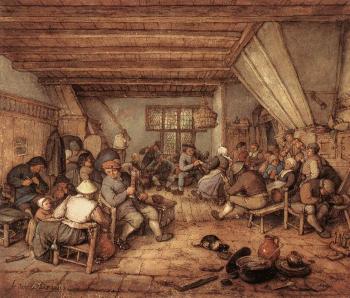 阿德裡安 敭斯 範 奧斯塔德 Feasting Peasants in a Tavern 阿德裡安 敭斯 範 奧斯塔德 Feasting Peasants in a Tavern